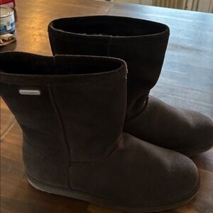 EMU Dark Brown Suede Waterproof Boots -8